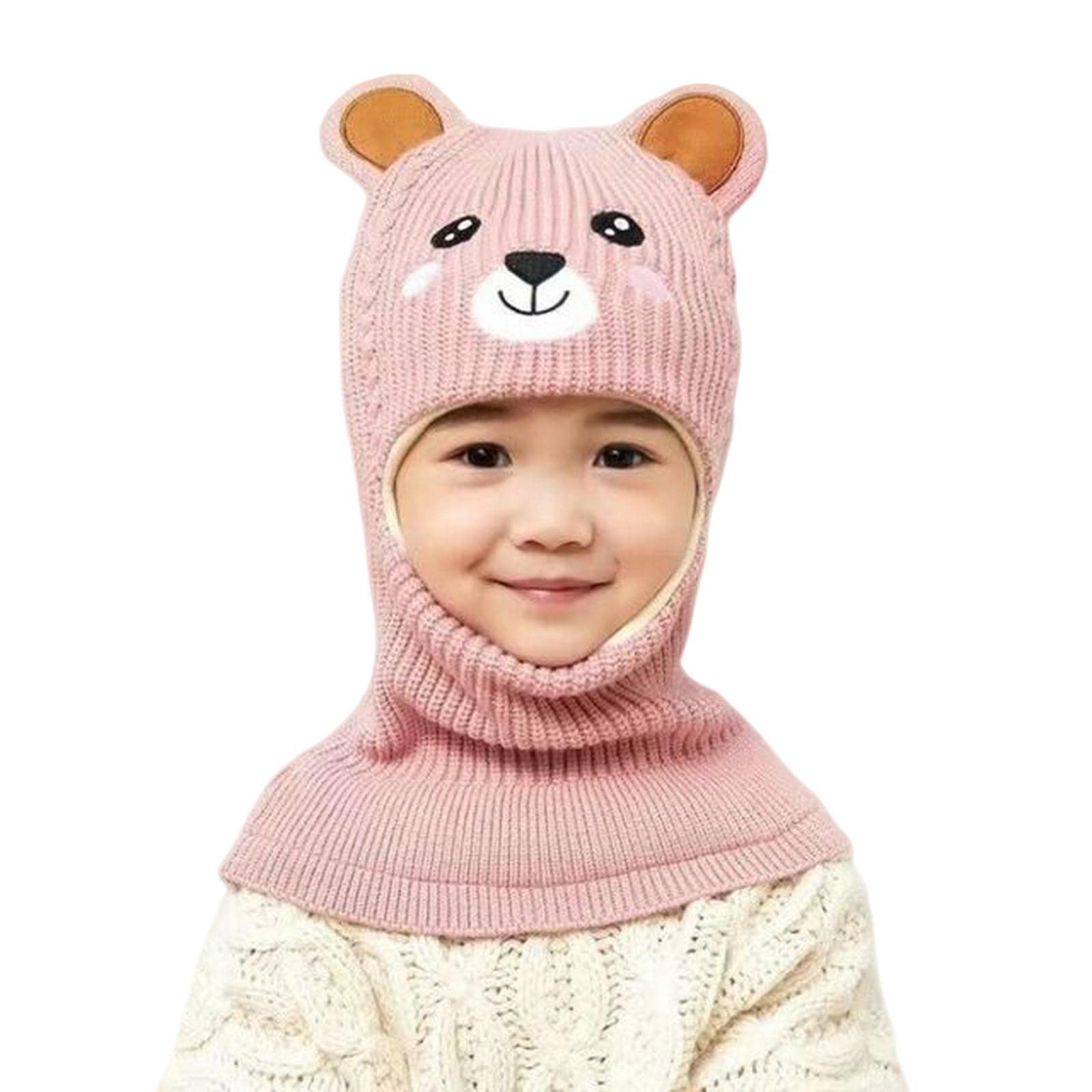 Invierno Niño Gorra Niña Sombrero Infantil Invierno Velvet Bola Capa De Orejas para Niños Autumn Dot Hat Cuello Capítulo Capografía De Fotografía para Niños Y Niñas-Picture,One Size