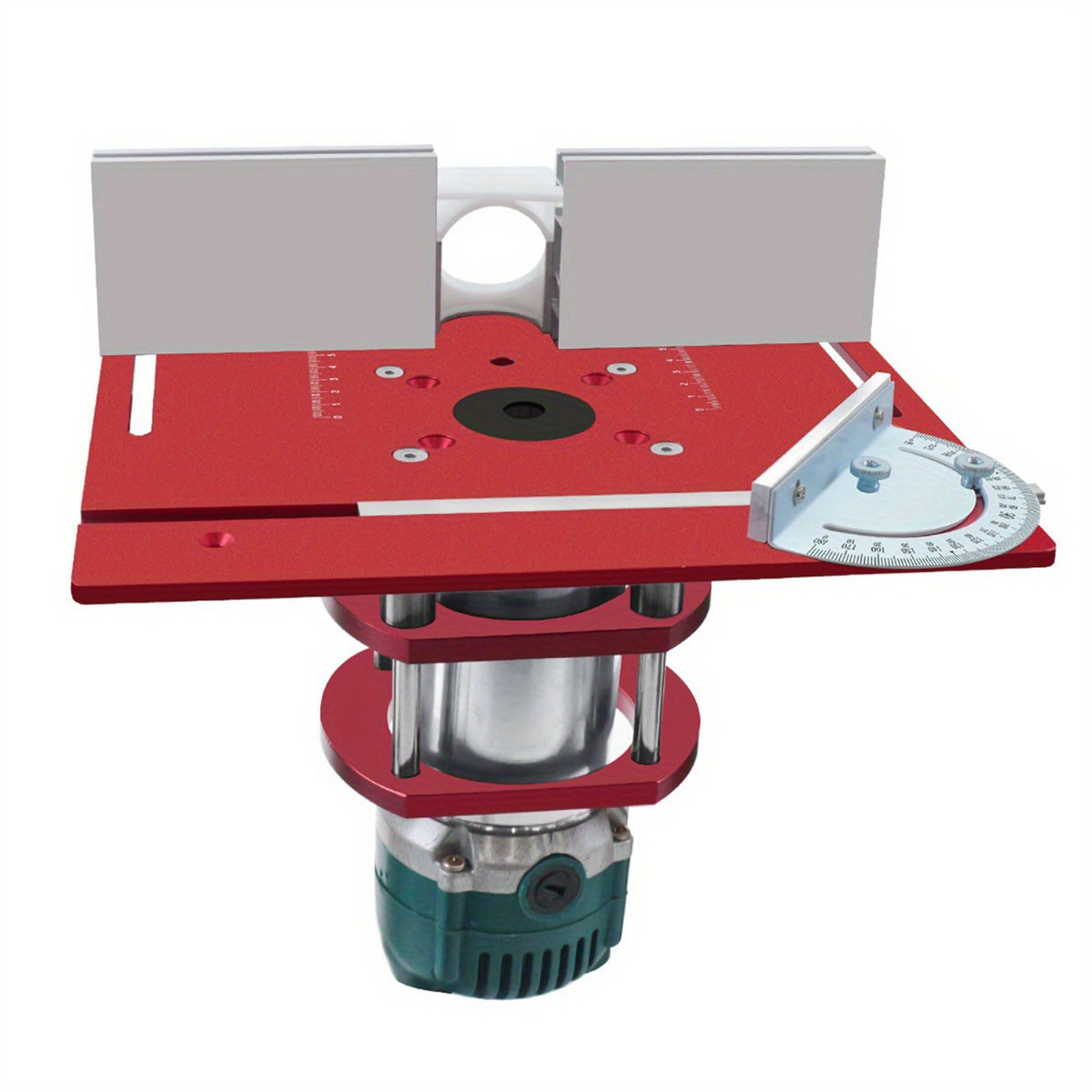 Tavolo per router in alluminio Piastra per inserto Tavolo in metallo per banchi per la lavorazione del legno Piastra per utensili in legno Fresatura per rifilatura Strumento per la lavorazione del