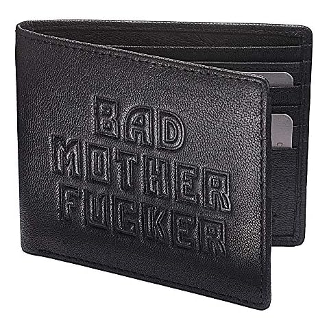 Bad Mother Fucker Wallet - Real Leather - Black Cover