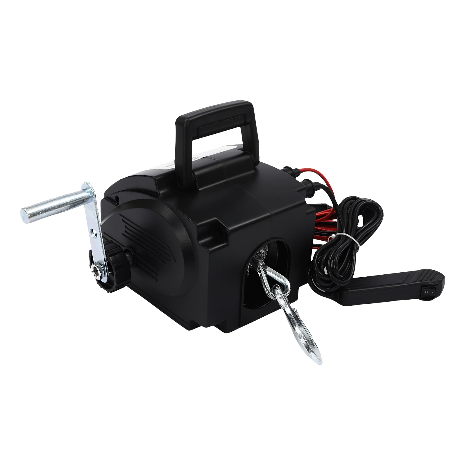 Seilwinde 12V Elektrischer Seilzug Rollkraft 6000lbs; Schwimmende Ziehkraft 5000lbs Handseilzug 907kg Nennkraft Seilwinde für Auto 1,8 m/s Winch einfach zu handhaben Flaschenzug Winde