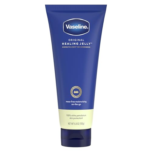 Vaseline Original Healing Jelly 100% White Petrolatum Skin Protectant 1 ct for Mess-Free Moisturizing On-the-Go with 3x Purified Purity-Guaranteed Formula 6.8 OZ