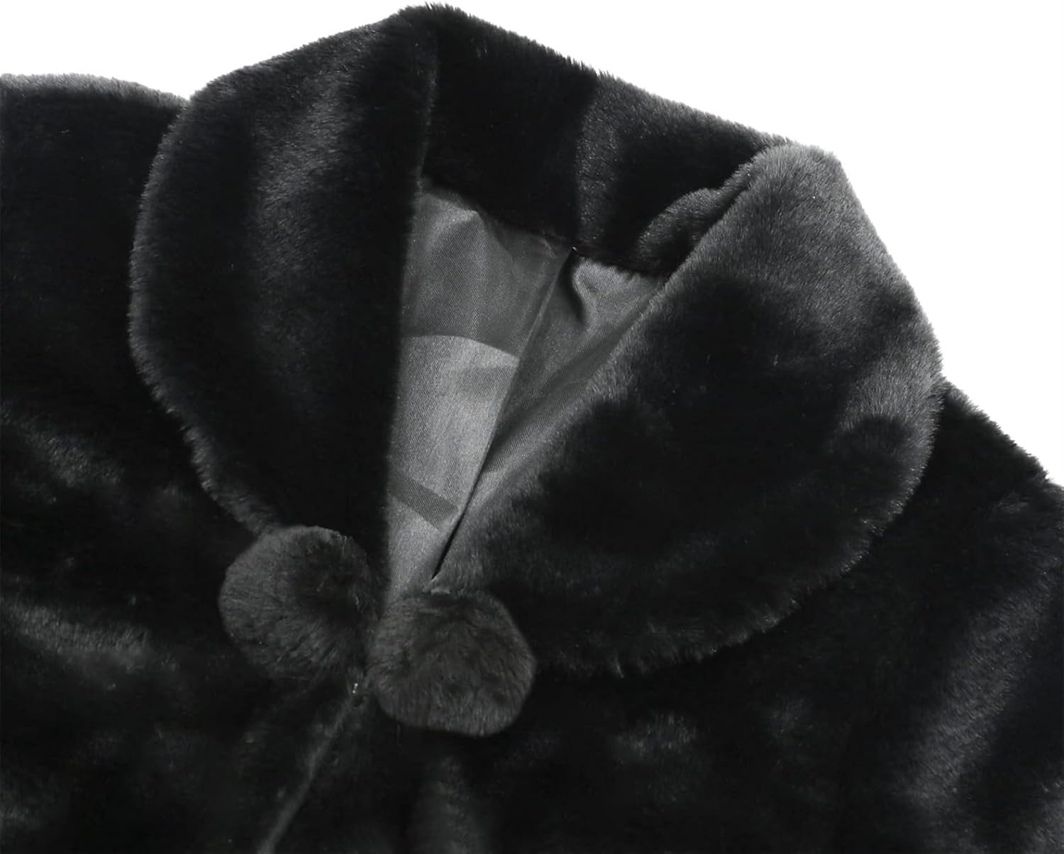 SK Studio Girls Princess Faux Fur Flower Bolero Shrug Party Wedding Dress Up - Image 3