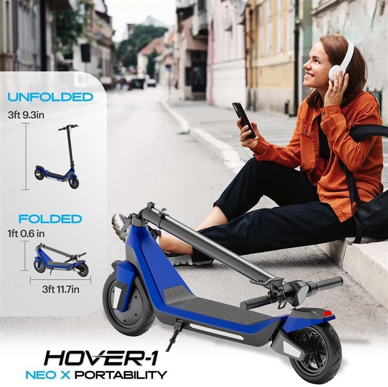 Miniatura 5 de Hover-1 Neo Family Foldable Electric Scooter with 300W250W200W Rated Brushless Motor, 161412 mph Max Speed, 8.5"6.5 Wheels, 107 Mile Range Commuting