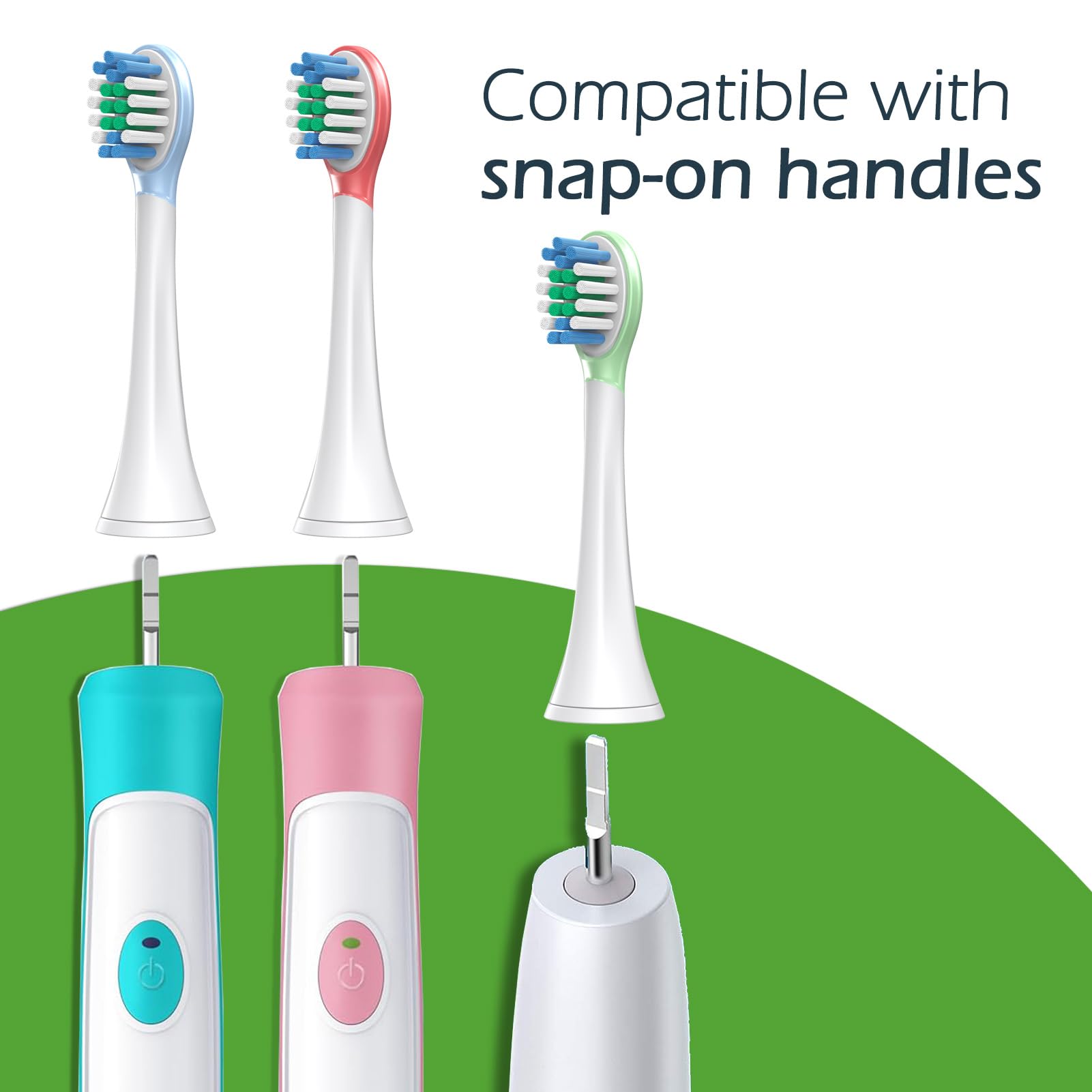 Mini cabezales de cepillo de dientes para niños compatibles con Philips Sonicare para niños, HX6351, HX6321, HX6032, HX6042 (cabezales de cepillo de repuesto con cubierta), cuidado suave de