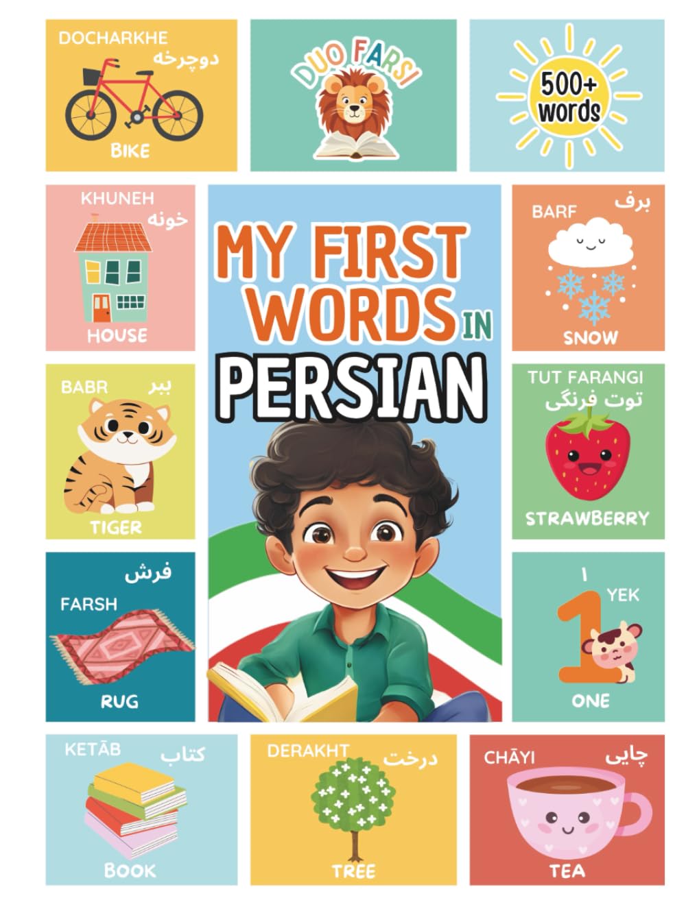 My First 500 Persian Words: Learn Farsi for Kids & Beginners | Bilingual English-Persian | Picture Book with Colorful Illustrations and pronunciation tips (Bilingual Children's Books (Farsi-English))