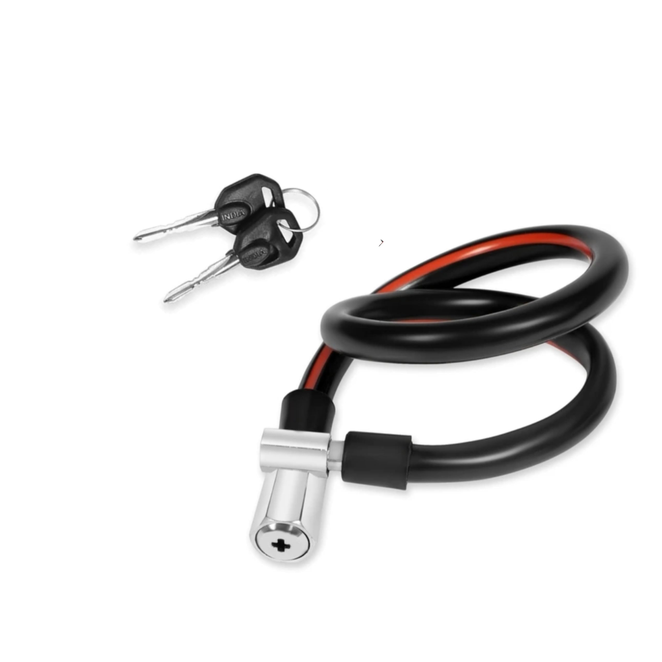Bergo Heavy Duty Cable Lock Anti-Theft Safety Lock with 2 Keys for Helmet, Cycle,& Bicycle Unit-1 (Black & Red)-image-26
