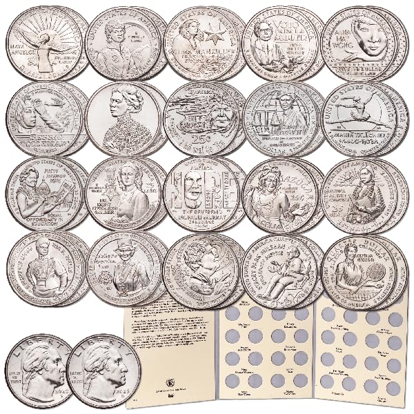 2022-2025 P&D U.S. Women Quarter Set with Folder (40 Coin Set)