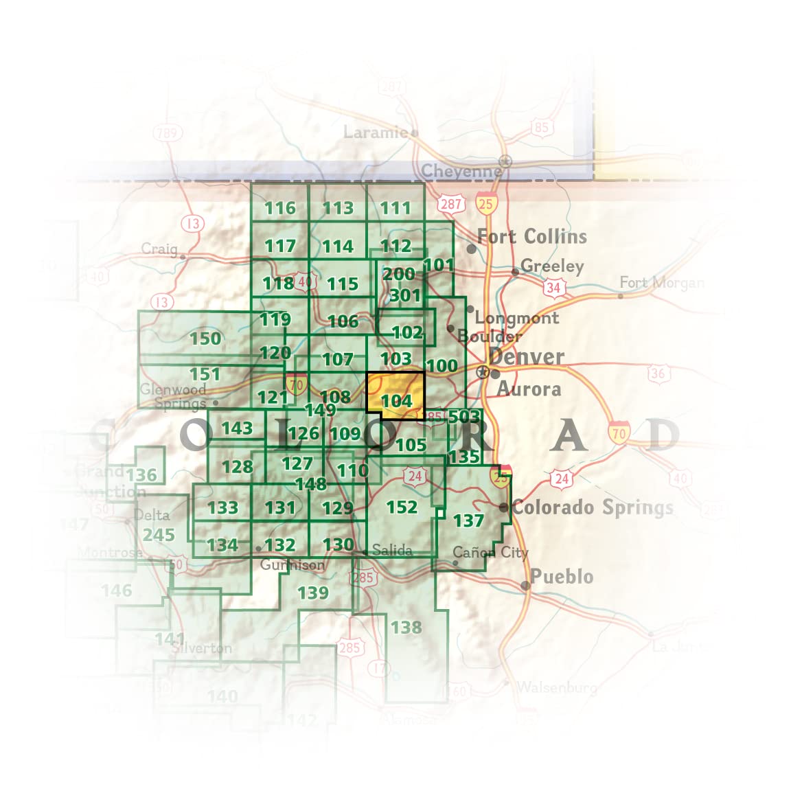 Idaho Springs, Loveland Pass Map (National Geographic Trails Illustrated Map, 104) - Image 6