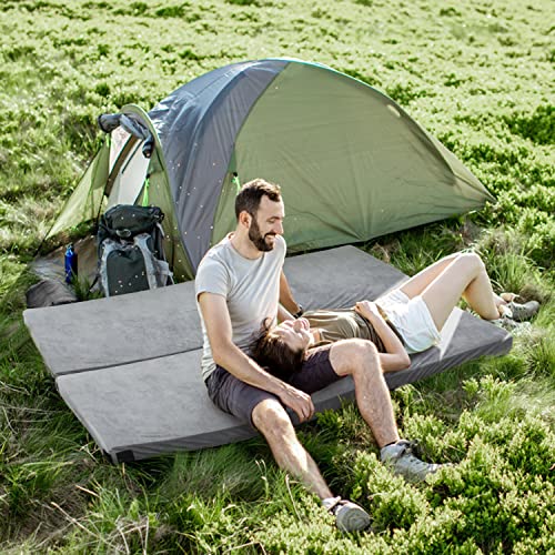 Memory Foam isomatte Camping,Tragbare aufrollbare Auto-Campingmatratze und Bodenmatratze,Kinderbettmatratze Gästebett für Übernachtung.Mit 2 Wasserdichten Hüllen und Reisetasche - Image 7