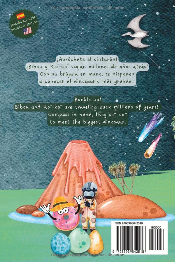 Miniatura 2 de Bibou y los dinosaurios - Bibou and the Dinosaurs Español-Inglés - Spanish-English Libro ilustrado educativo bilingüe para niños - Bilingual ...