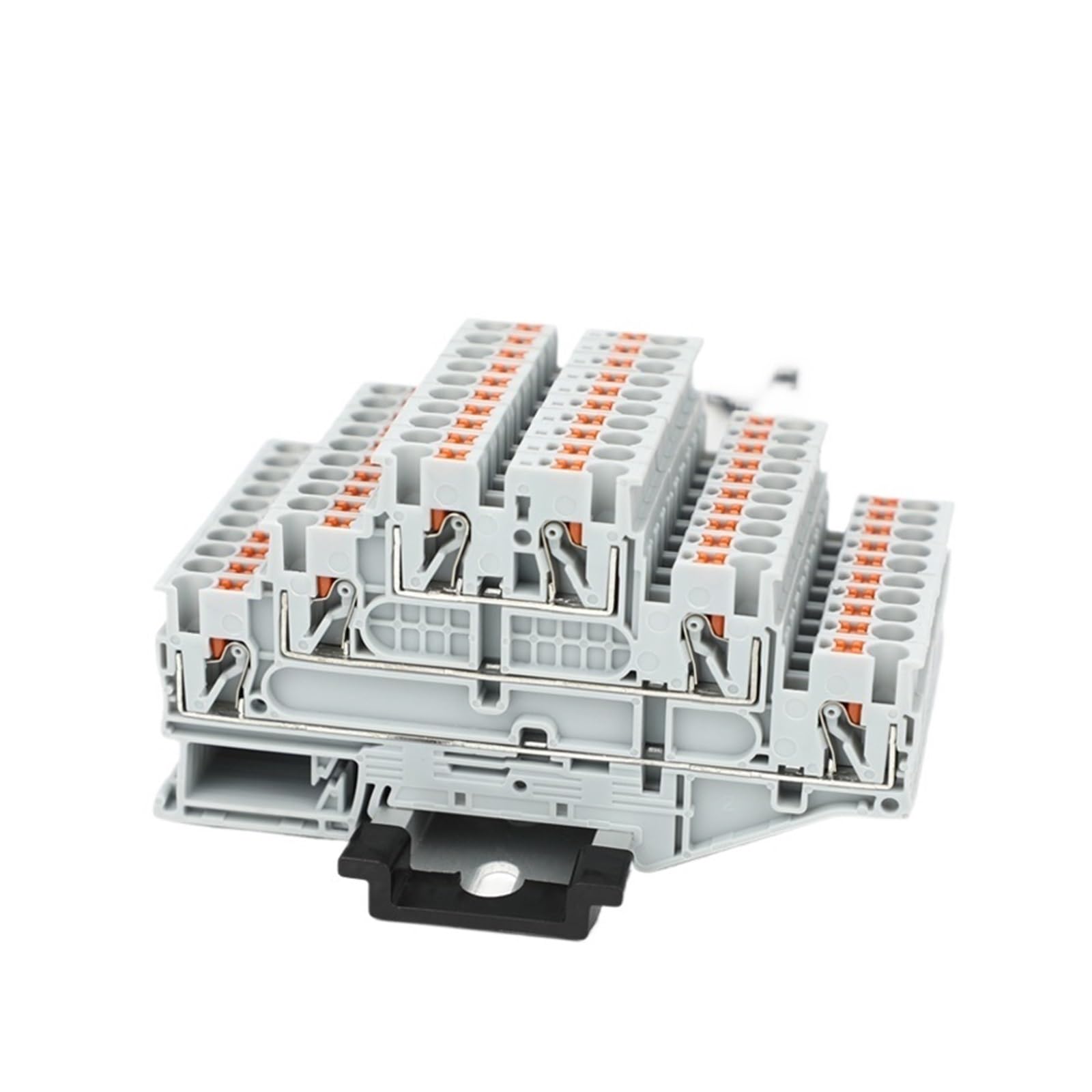Connecteur de câblage enfichable PT2.5-3L, 10 pièces, Triple 3 niveaux, câble 2.5 mm², électrique .5mm, bornier sur Rail Din PT(PT2.5-3L-Orange)