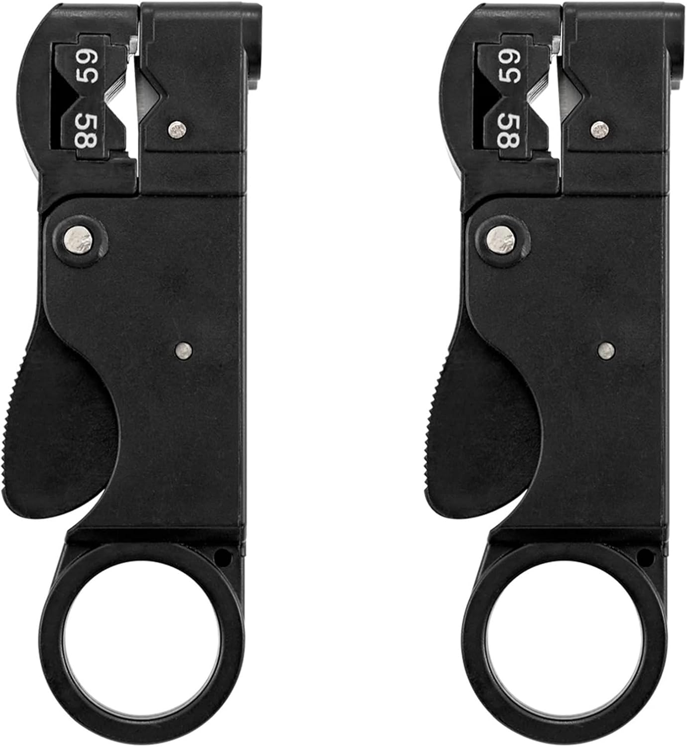 Adjustable Stripping Maintenance Tools Simple and Fast Network Coaxial Cable Wire Strippers for RG58 RG59 RG6 (Color : 2 pcs SET)