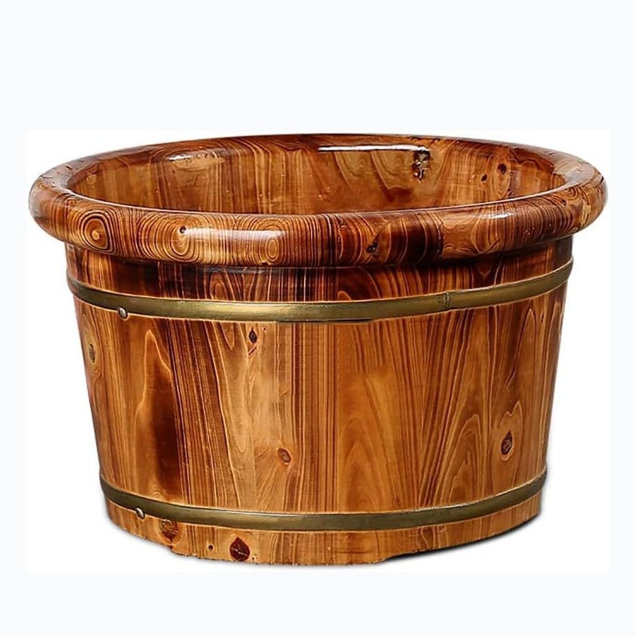 Baño de pies de madera artesanal para spa y sauna