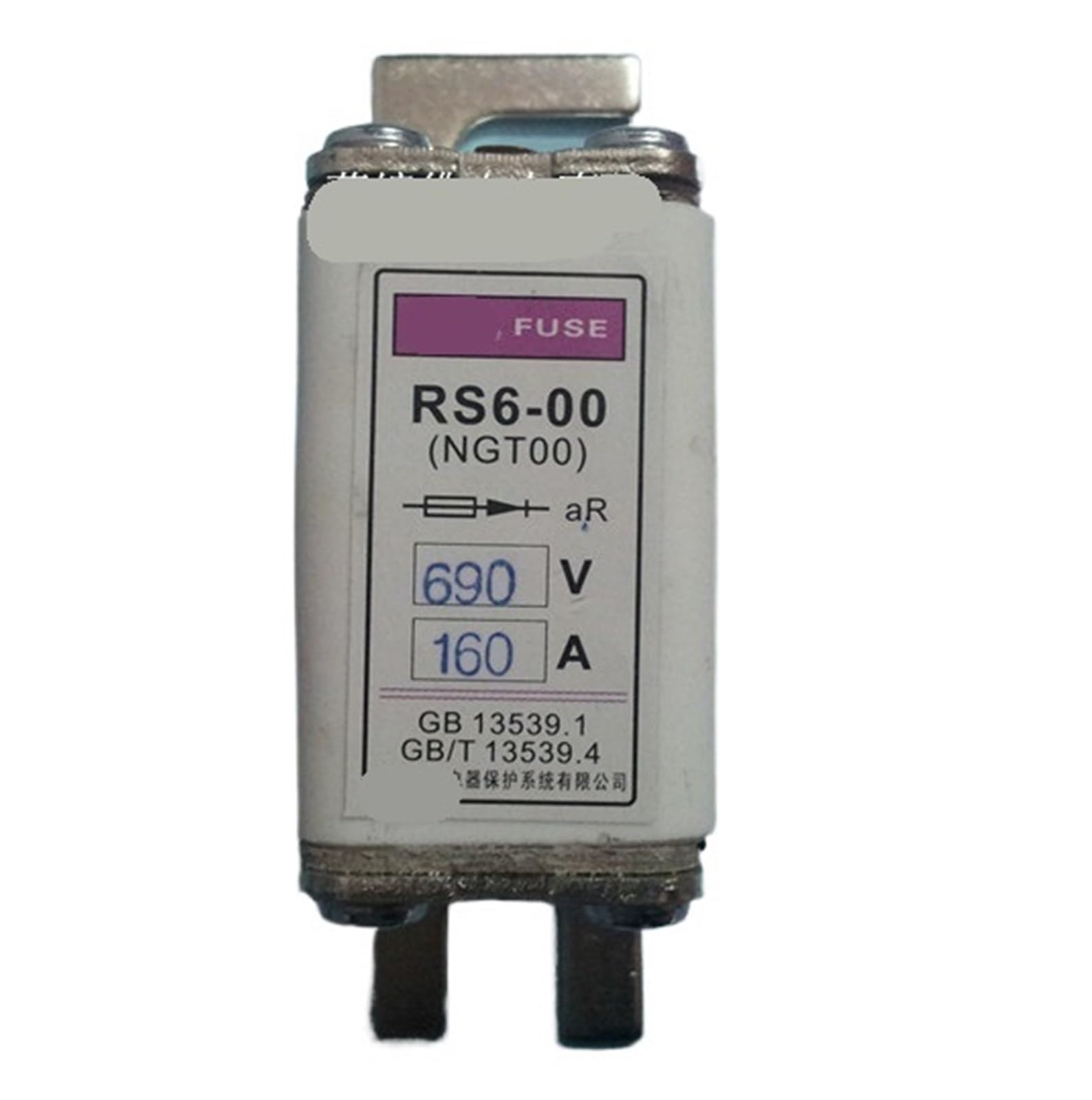 Cartouche fusible couteau RS6-00 160A type NGT00 taille 00 pour la distribution d'énergie
