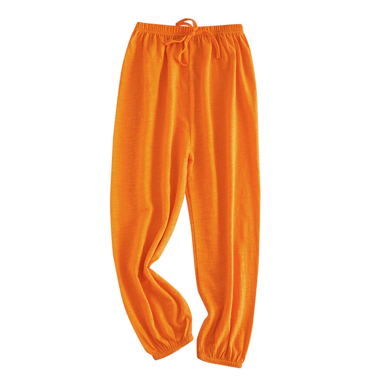 Girls Lightweight Baggy Pants Elastic High Waist Casual Loose Trousers Soft Cotton Sweatpants Running Joggers Clothes