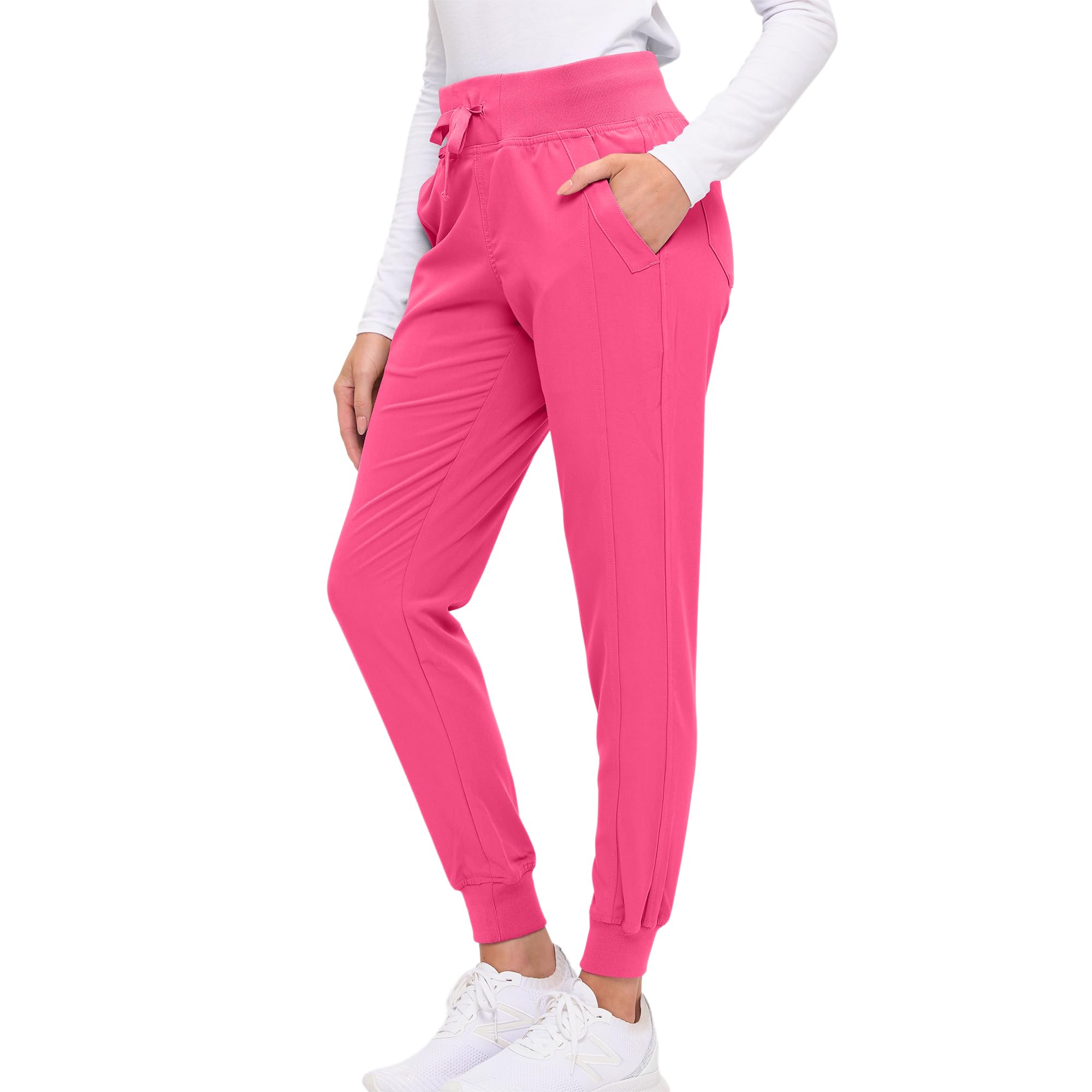 Women’s Soft Stretch Jogger Scrub Pants – Ultra Comfortable, Flexible Medical Uniform Pants