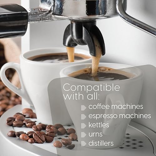 Miniatura 5 de Milliard Polvo descalcificante, 1 libra (9 usos), limpia y descalcifica todas las máquinas de café, elimina el agua dura, mejora el sabor y conserva