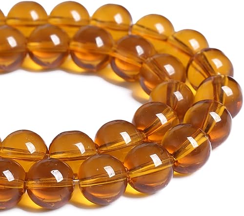 38 cuentas sueltas de cristal ámbar para hacer joyas, pulseras y collares
