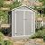 Gizoon Outdoor Storage Shed, 6x4 FT Resin Shed with Floor, Plastic Garden Tool Sheds with Lockable Door for Patio Backyard Lawn Pool, Gray