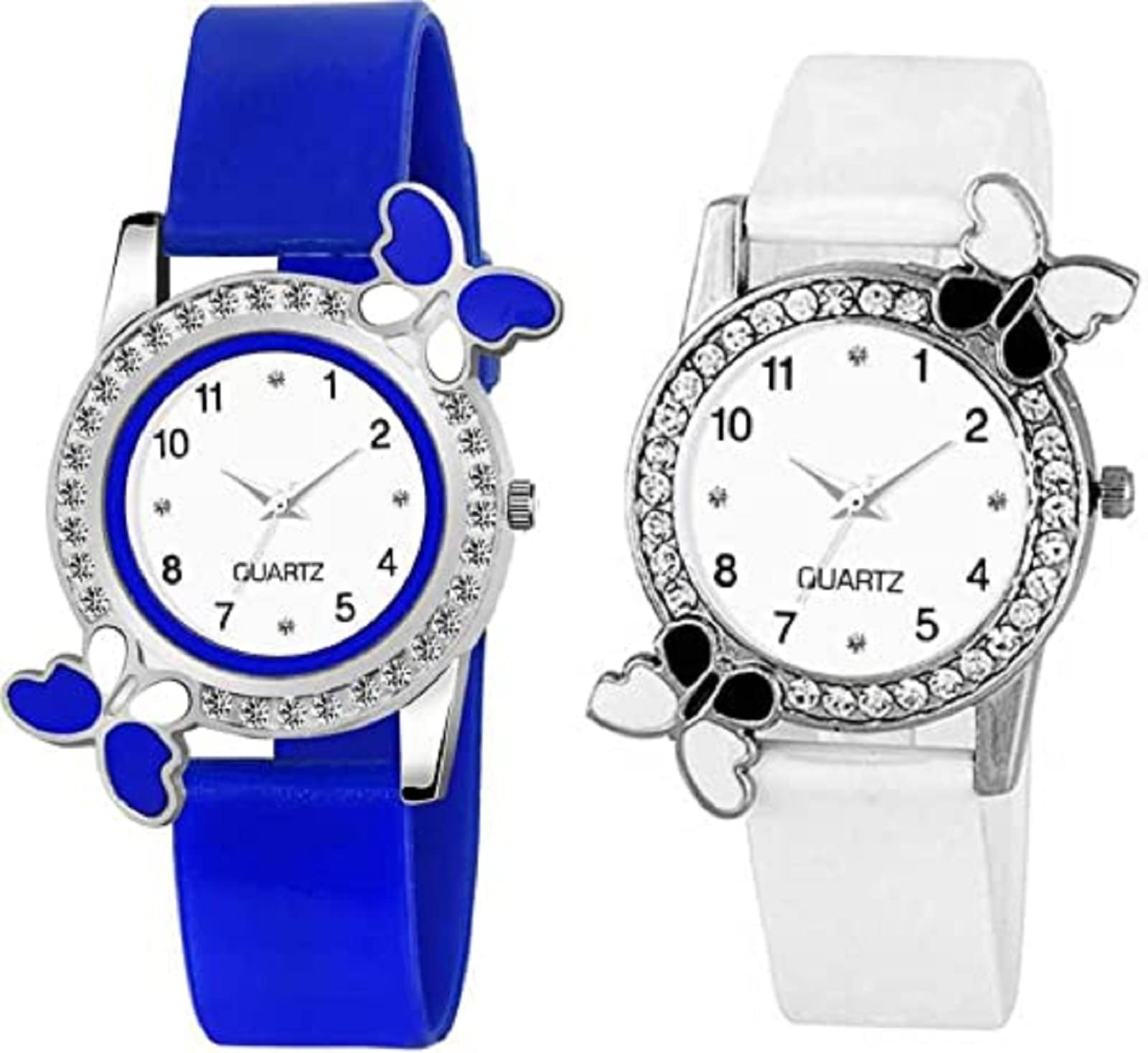 pass pass Beautiful Blue & White Analogue Watch for Women & Girls (Combo) (B07SZH8X4W) Amazon Price History, Amazon Price Tracker