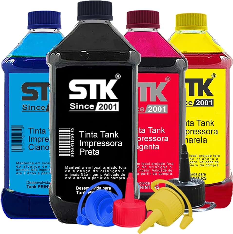 Kit 4 Tintas Stkink Compativel Impressora 521 532 581 583 584 500ml