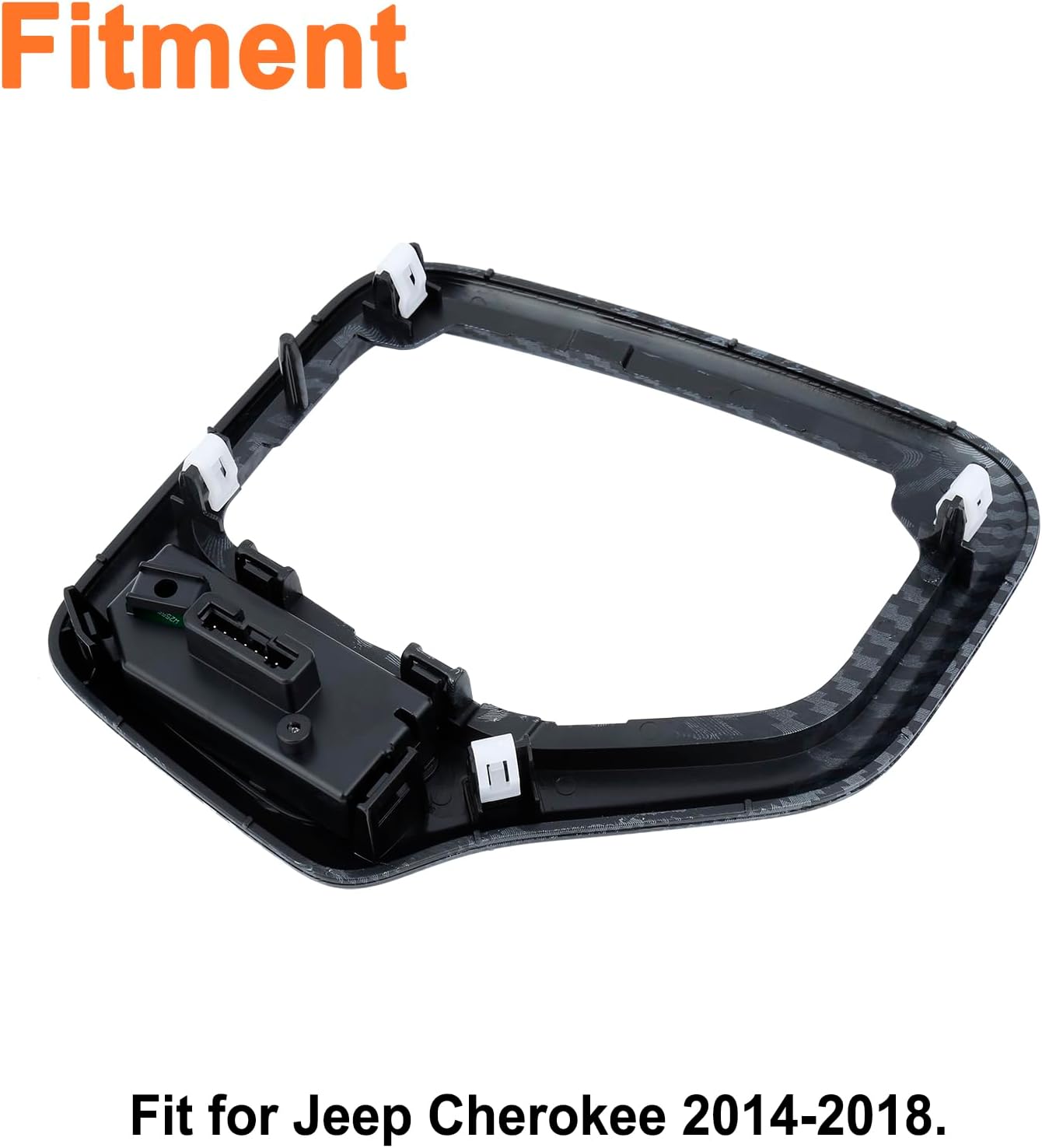 Upgrade Shifter Bezel with Harness Kit(Carbon Fiber).Fit for Jeep Cherokee 2014-2018.Transmission Bezel with Harness.Replaces Part # 5YD27XSAAA,601-402,68413957AA.