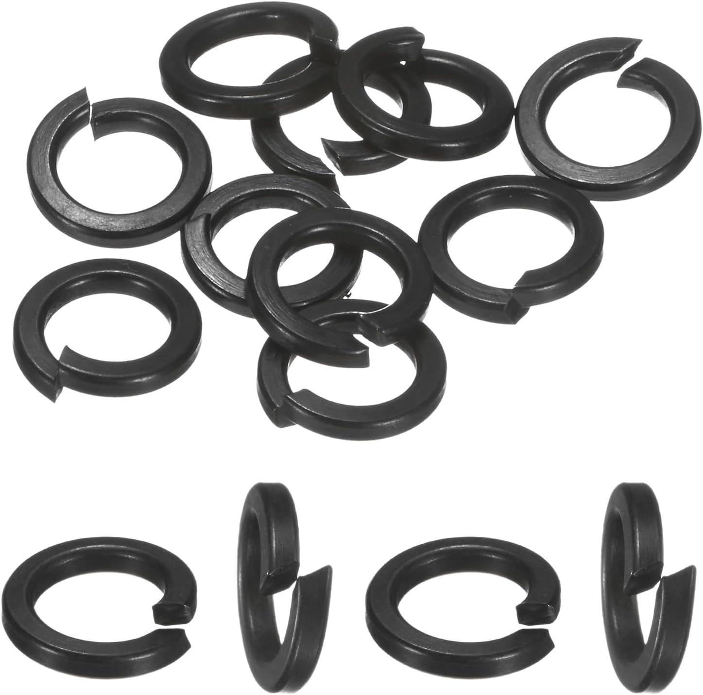20-Pack Spring Lock Washer, M10 Stainless Steel Electroplating Black Coating Elastic Gasket for Electronic Machinery/Industrial Equipment, Screw Fasteners