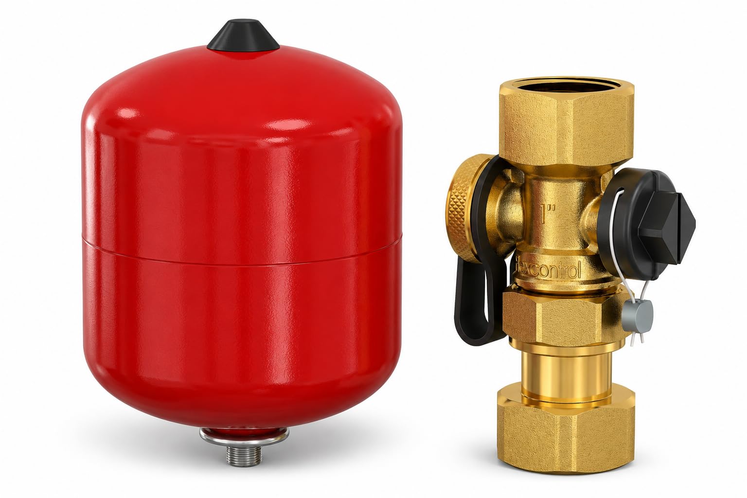 Ensemble vase d'expansion 12L et vanne d'arrêt Flamco pour circuit de climatisation