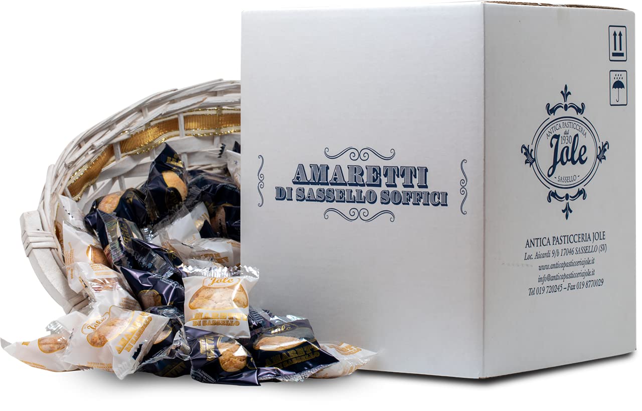 AMARETTI DI SASSELLO TRADIZIONALI SOFFICI INCARTO RAVIOLO 2000 gr Lavorati a mano