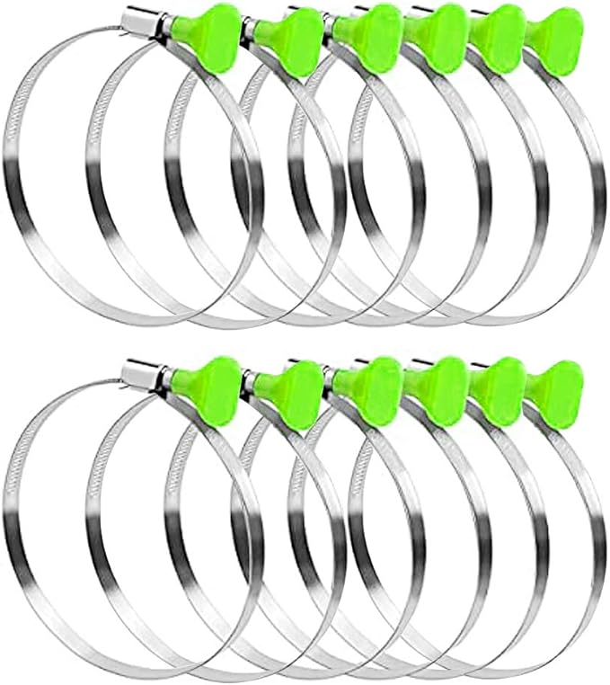 4 Inch Key Hose Clamp 12packs KeyType Adjustable Stainless Steel Hose