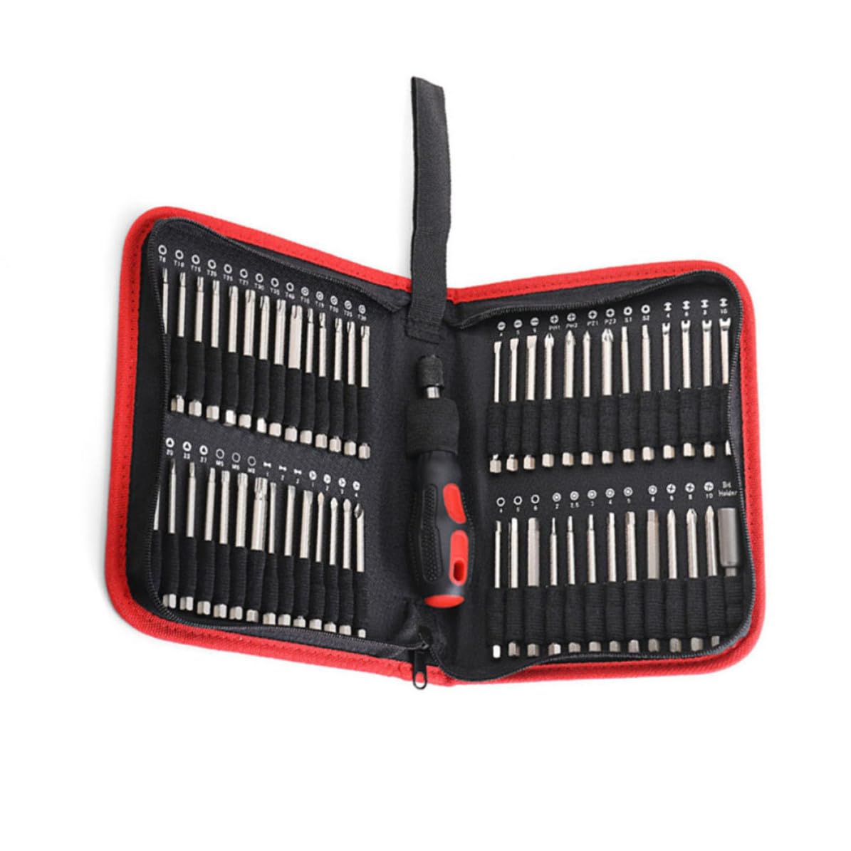 Brocas Metálicas en Forma de Estrella y Cruz Juego de 55 Brocas Hexagonales para Destornillador Eléctrico y Neumático para Uso Doméstico y Profesional