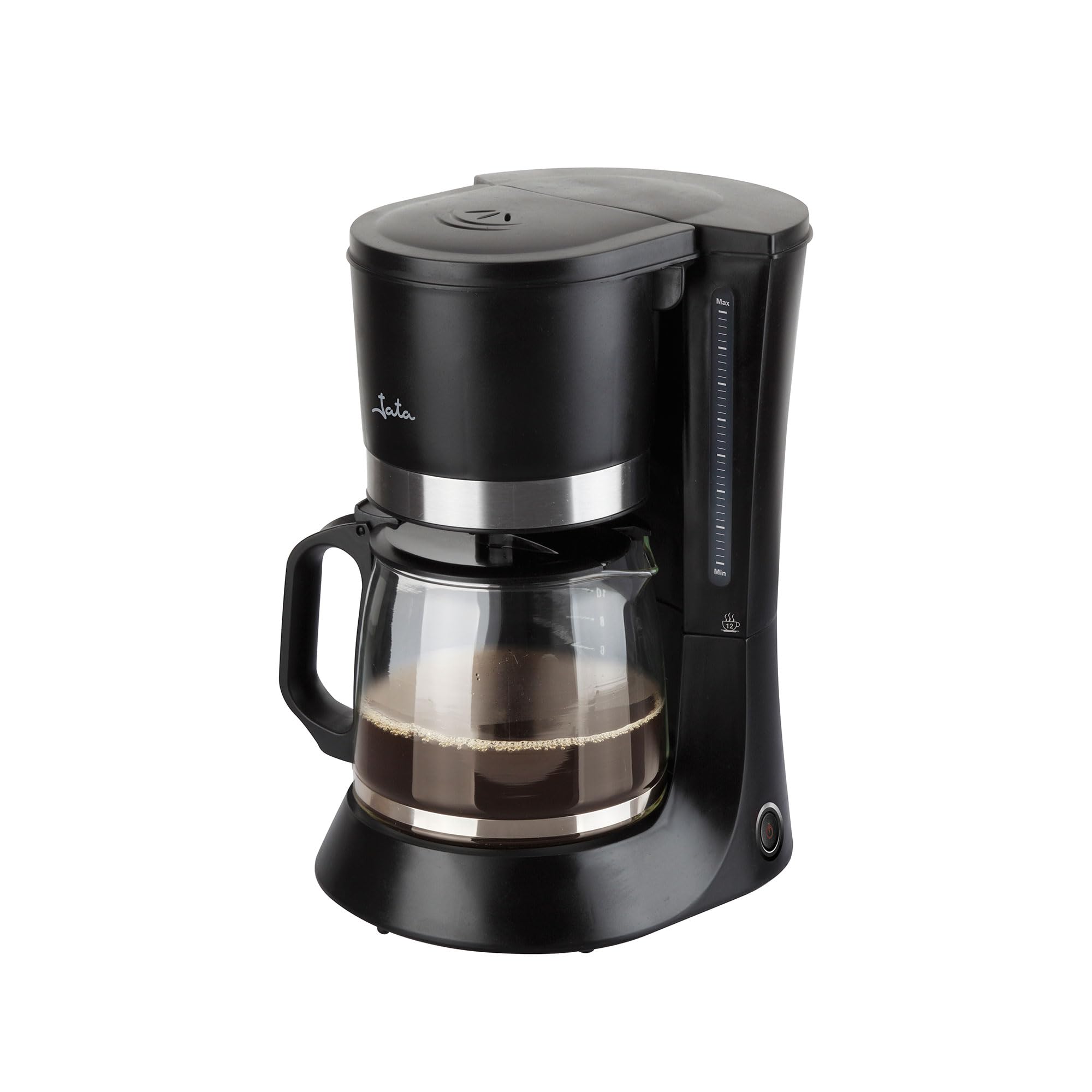 Jata CA290 Drip Coffee Maker, 2 to 12 Cups, 680 W, Glass Carafe with Lid, Drip Resistant, Permanent Filter, Automatic Shut-off