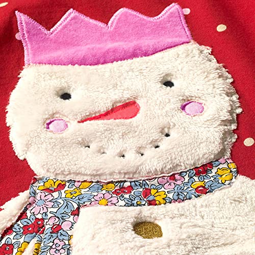 LXKA Girls Christmas Jumpers Kids Xmas Red Jumper Sweatshirts Toddler Cool Snowmen Tops Children Cotton T-Shirts Little Girls Clothing Baby Crew Neck Long Sleeve Casual Winter Clothes 2-3 Years - Image 3