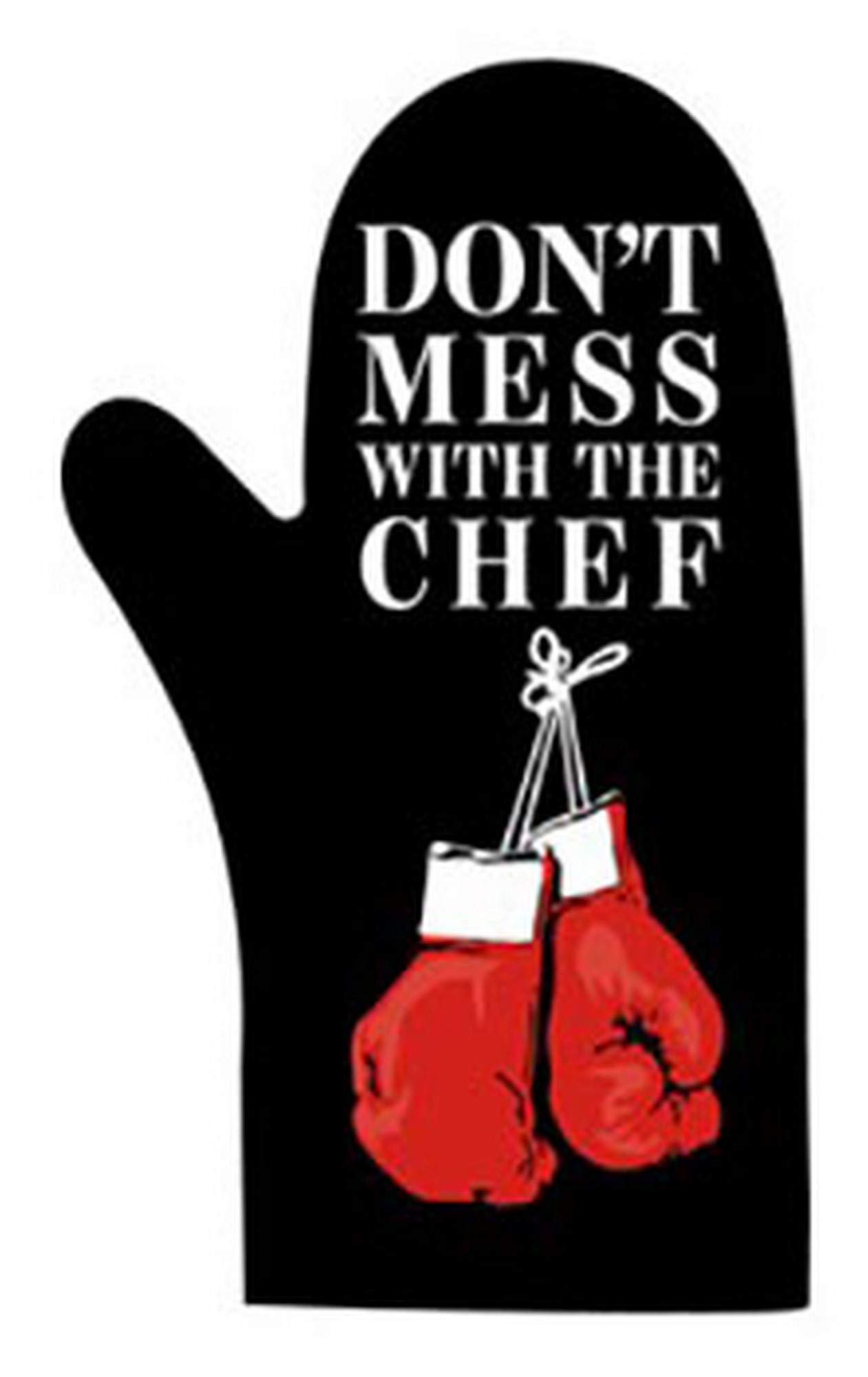 Iconic Aprons Don't Mess With The Chef Oven Glove Novelty Themed Kitchen Or Barbecue (Don't Mess With The Chef)