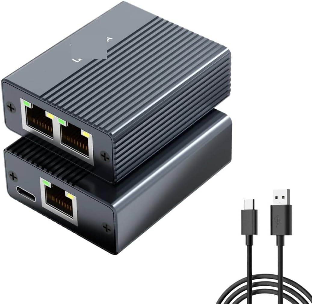 1000Mbps RJ45 Splitter 1 to 2 Ethernet Adapter LAN Connector rj45 Splitter Switch Coupler for PC Laptop TV Box Router(1 to 2)