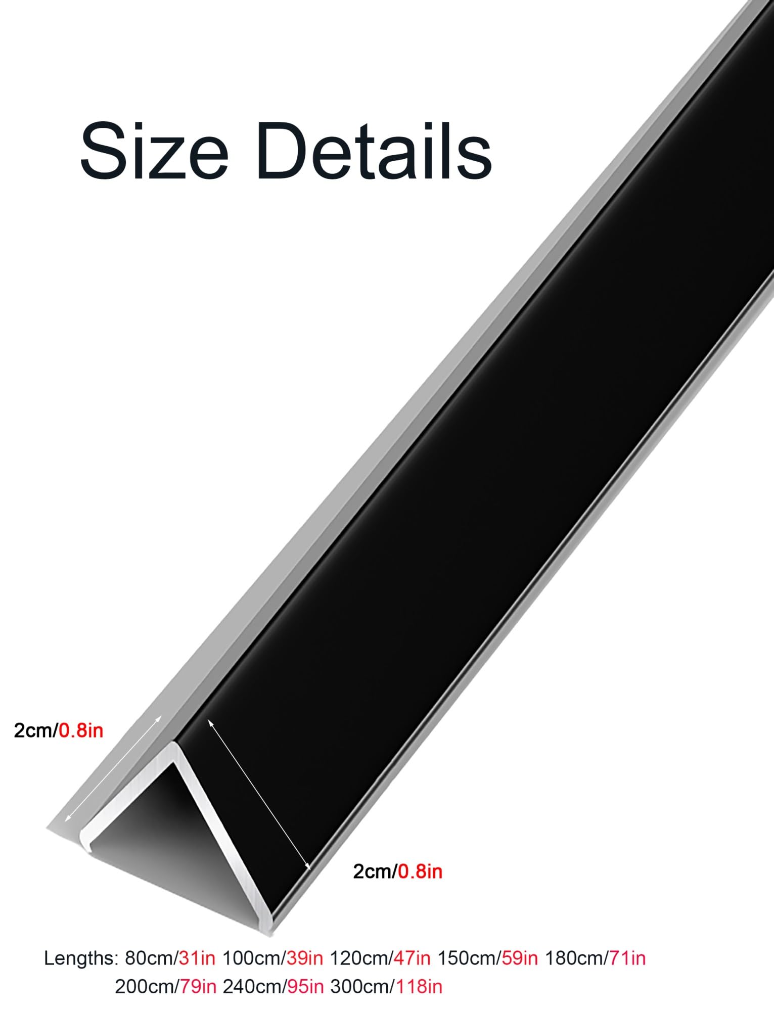 Przezroczysta osłona narożnika ściennego – samoprzylepna aluminiowa listwa krawędziowa 31,5" x 0,8" do domu i biura – 1 szt.(Color4)