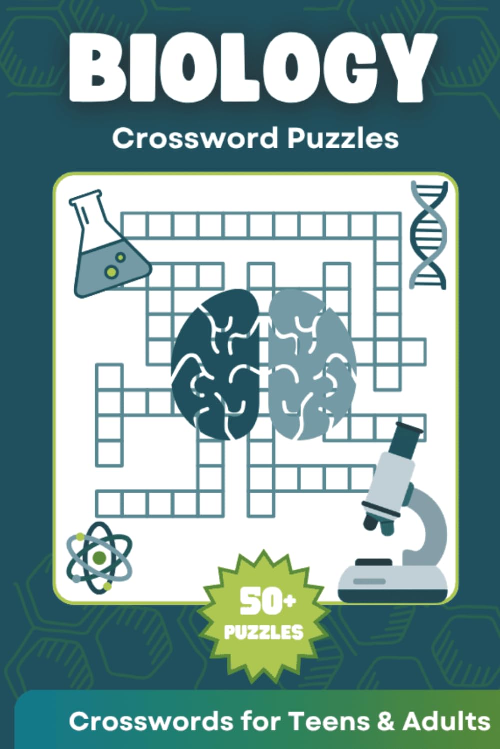 Biology Crossword Challenge for Students and Adults: Easy-to-Read Print: Cells, Genetics, Anatomy, Physiology, Ecology and More | 6x9 Inches, 120 Pages | 50+ Puzzles