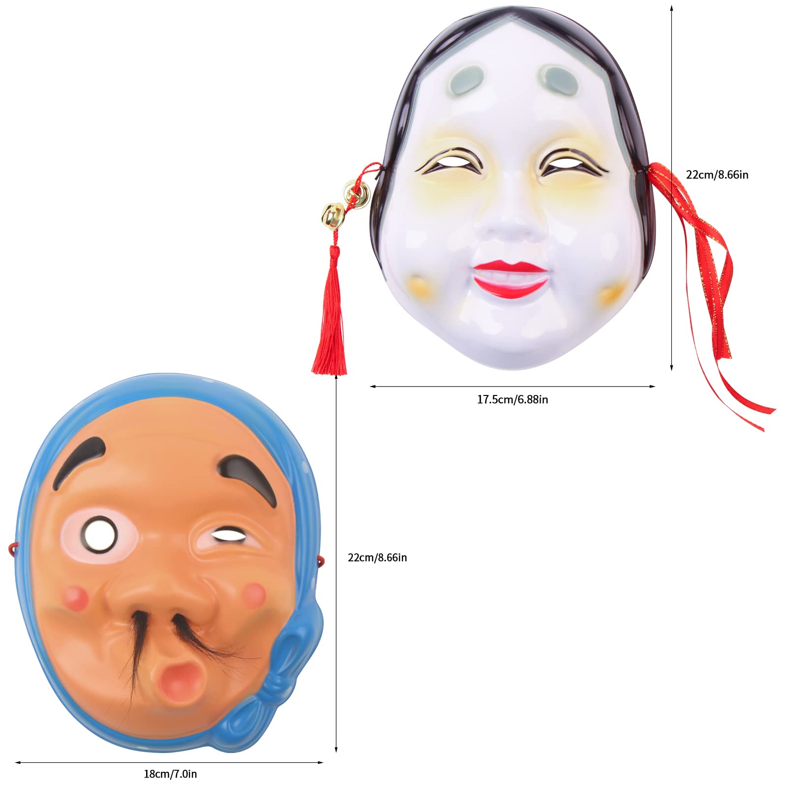 Amazon.co.jp: [BEROZA] お面 能面 ひょっとこ おかめ 仮面 マスク 役 