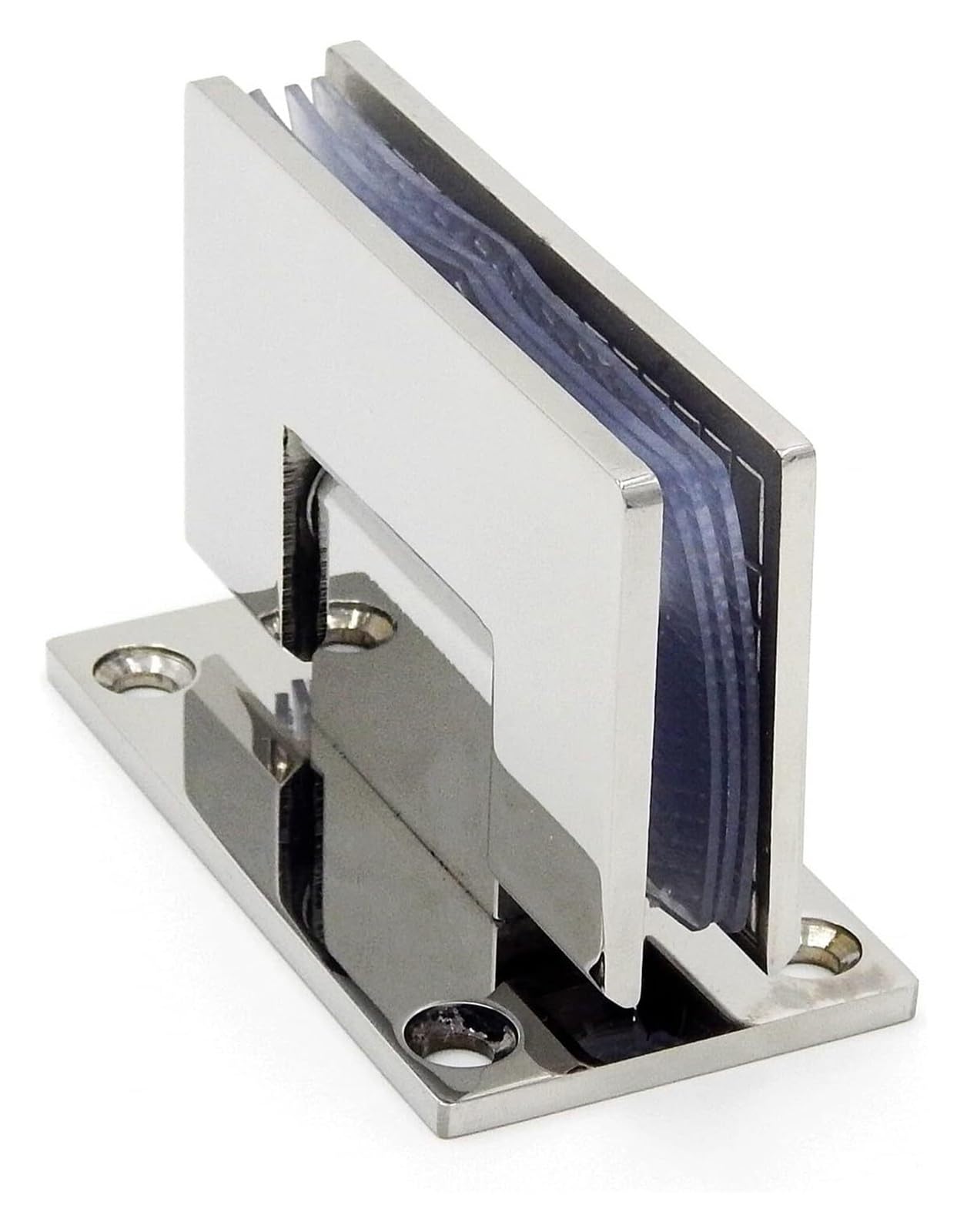 Pzoferlin Mirror-90 Door Hinge Set Of 2 Stainless Steel Frameless Glass Door Hinges (4 Mm)(Mirror-90)