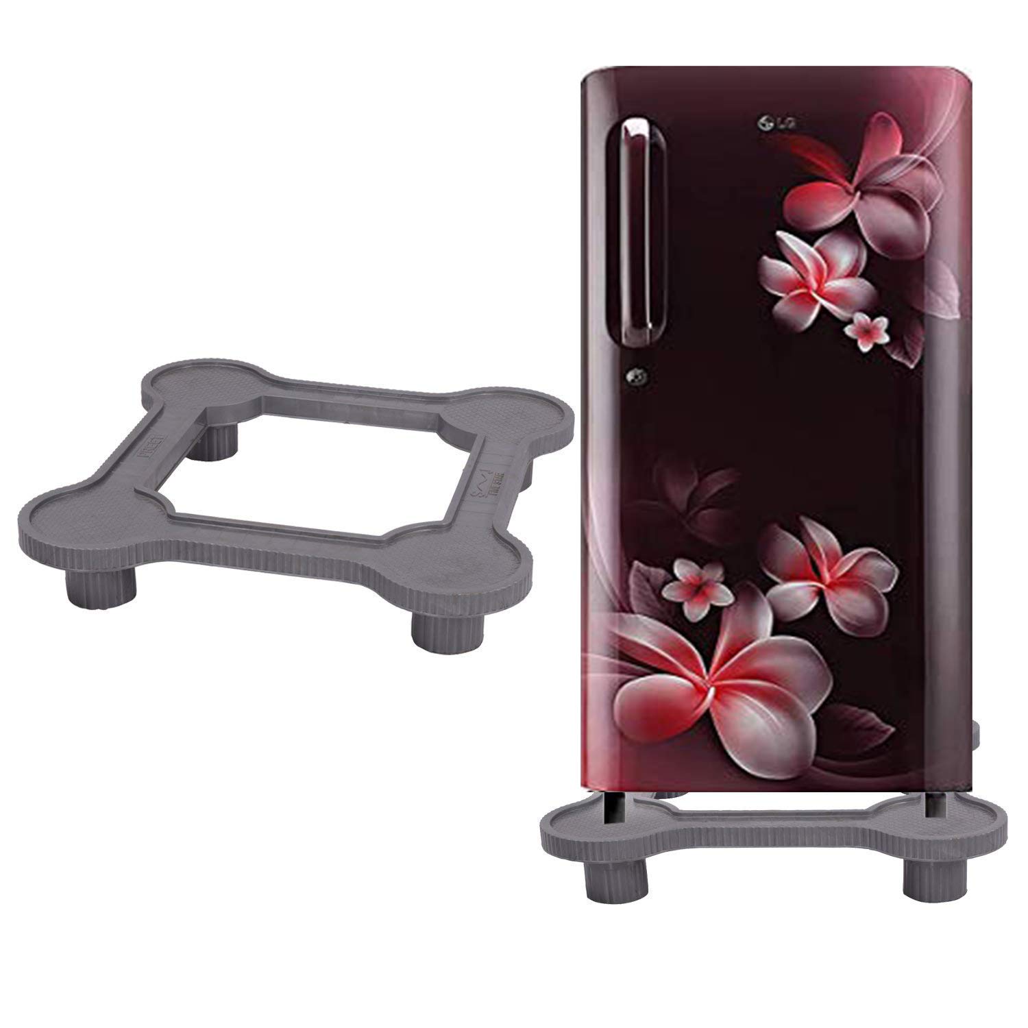 Refrigerator Stand Double Door/Single Door Stand/Washing Machine Stand/Dishwasher Stand Grey Color with 6 Months Guarantee (B0849NWMT5) Amazon Price History, Amazon Price Tracker