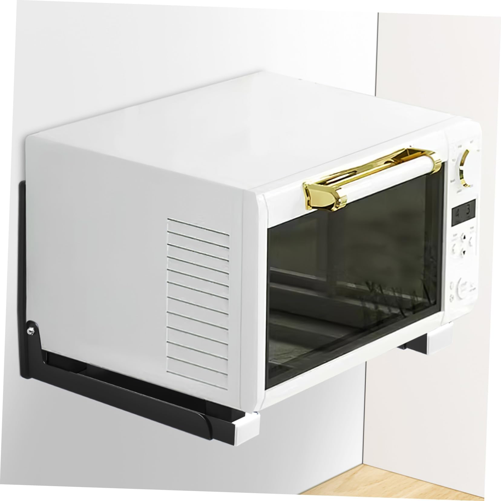 Soporte Ajustable para Microondas de Acero Inoxidable Resistente Estantería de Pared para Cocina Ahorra Espacio Montaje Fácil y Adaptable para Varios de Horno Microondas
