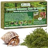 ZeeDix 220g Moos für Terrarium & Pflanzen, Reptilien Moos Terrarien Moosstreu für Leopardgeckos/Echsen/Schlangen/Schildkröten/Frösche, Sicher mit Atmungsaktivität