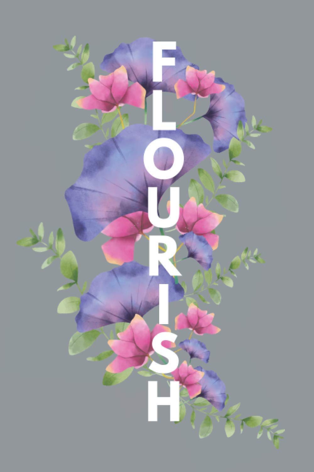 Flourish: Compact Lined Notebook Journal, Artistic, Modern Gray (The Sweet Jungalow Life)