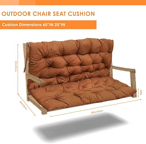 Miniatura 7 de Cojines de repuesto para columpios, gruesos e impermeables de fibra Olyester para columpios al aire libre, bancos de jardín, cojines de repuesto