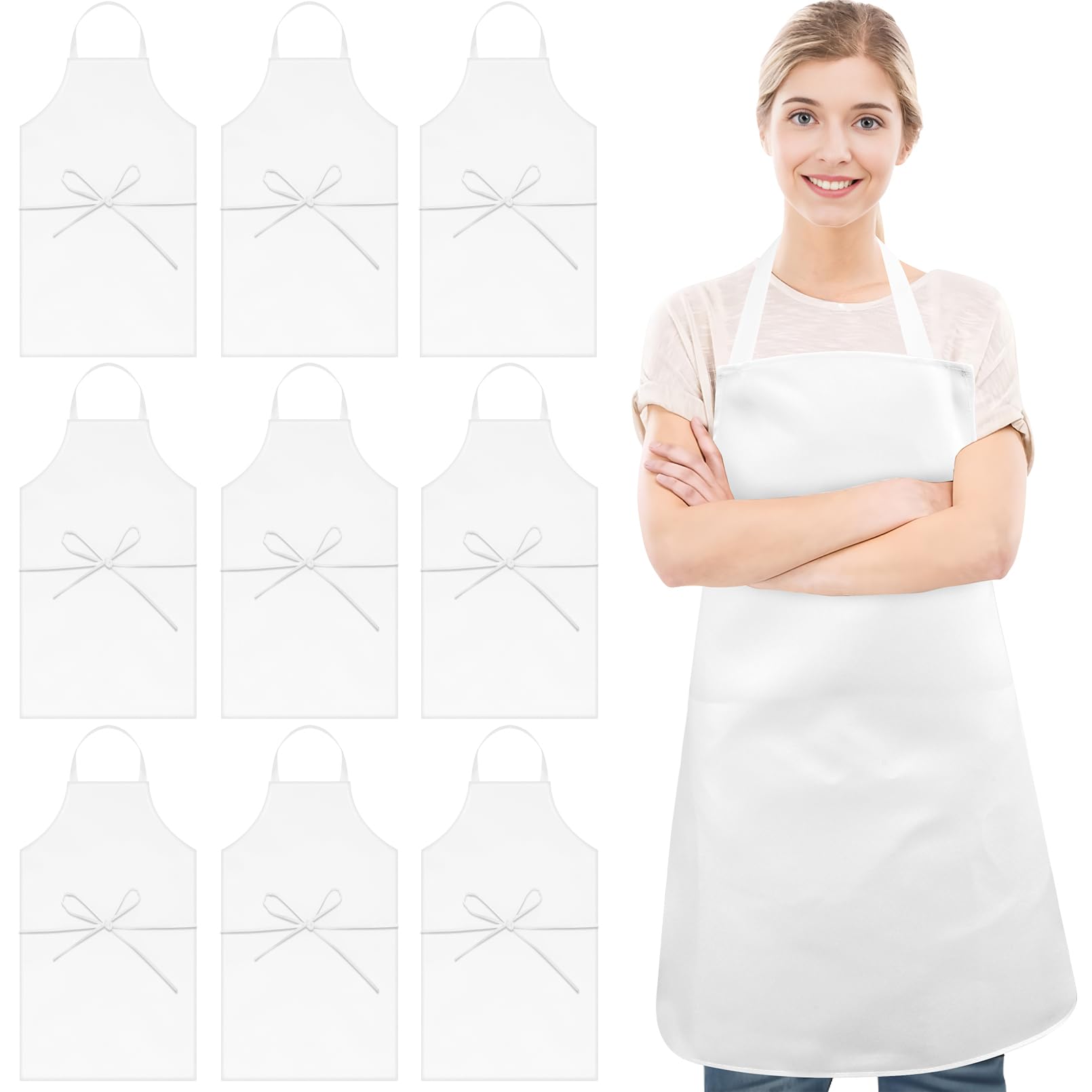 Lot de 12 tabliers blancs en vrac