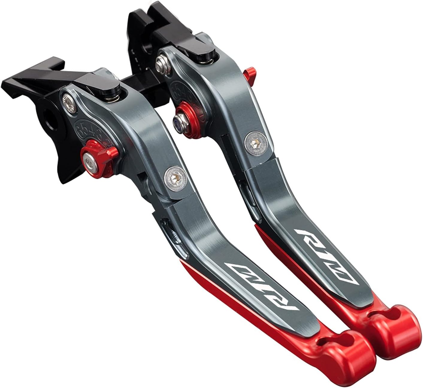 Replacement for Ya Ma Ha YZF R1/R1M/R1S 2015-2020 YZF-R1M 2019 Motorcycle R1M Brake Clutch Lever Extendable Adjustable Hand Grip Handlebar Brake levers(GrayGrayRed)