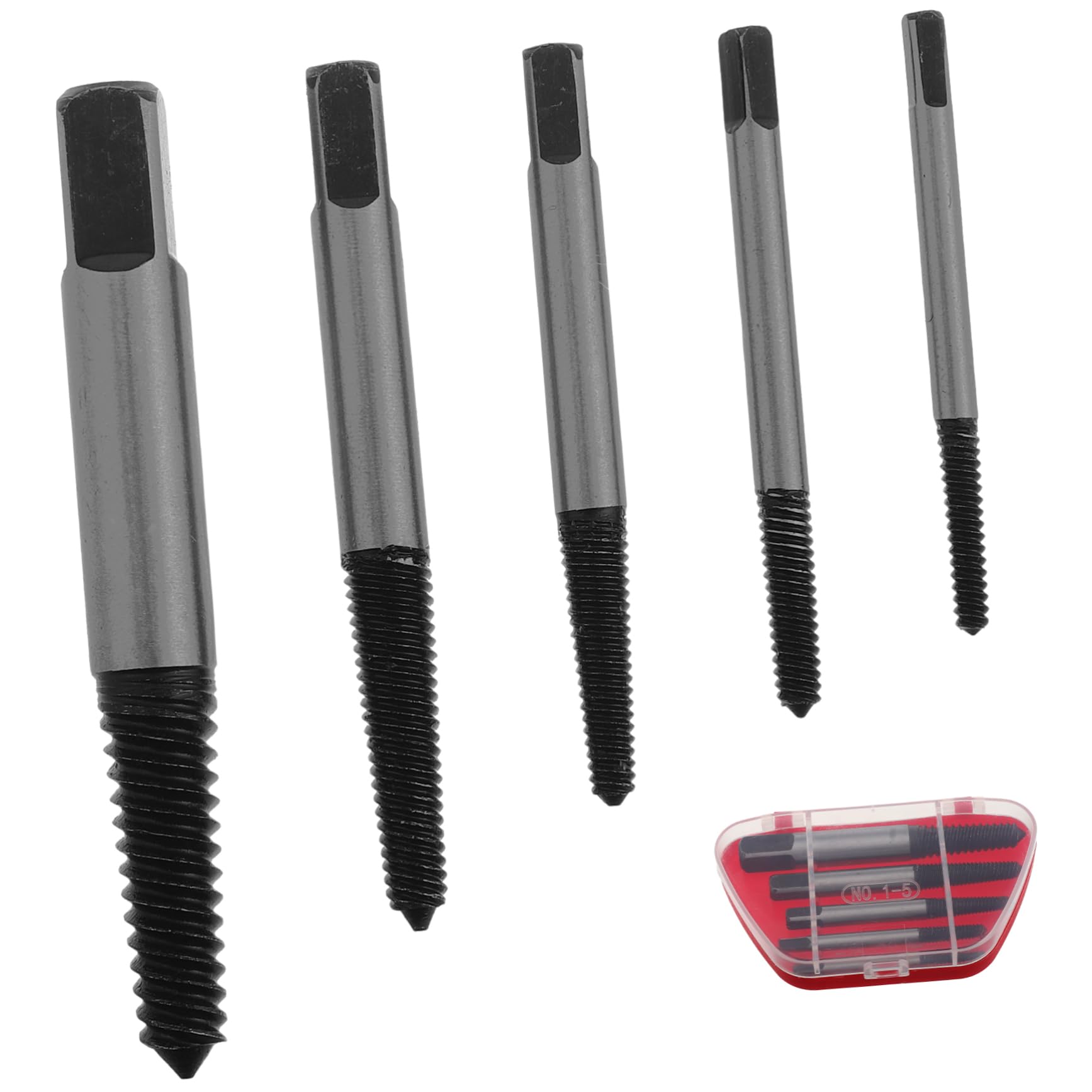 DOITOOL Damaged Screw Remover Tool Kit 5pcs Heavy Duty Bolt Extractor Set for Fast Safe Screw Extracti