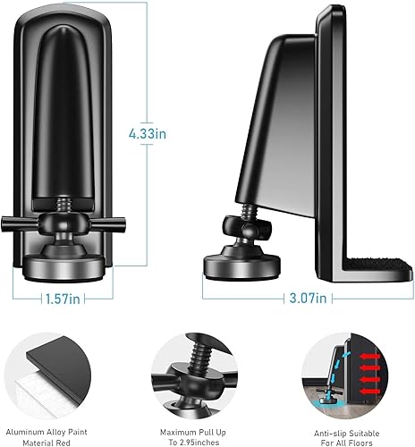 Miniatura 4 de Atascador de Puerta Tope de Puerta, Cerradura de Seguridad Portátil para ViajesApartamentoSeguridad AutodefensaProtección Personal, Dispositivo de