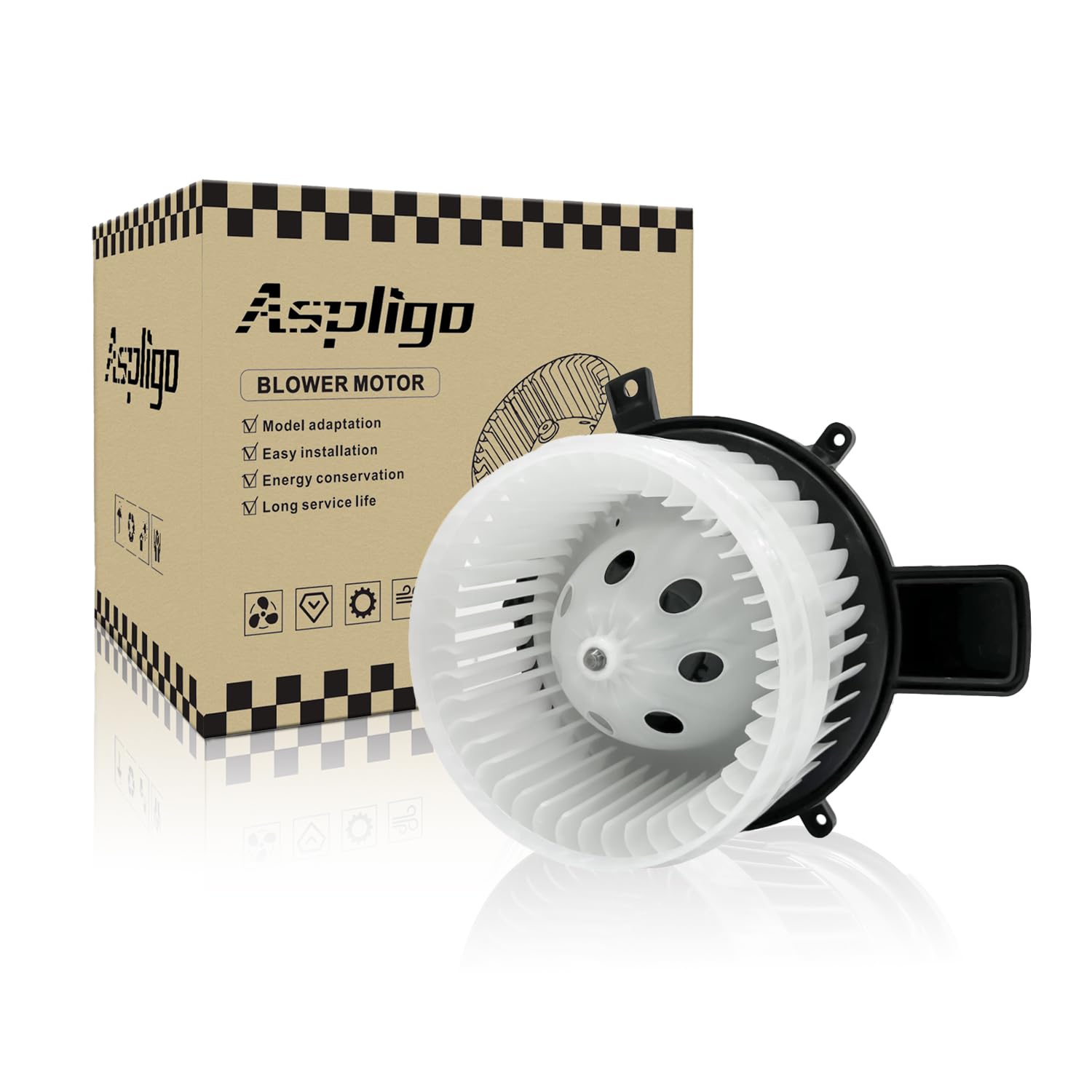 Aspligo 700216 Front AC Heater Blower Motor Fan