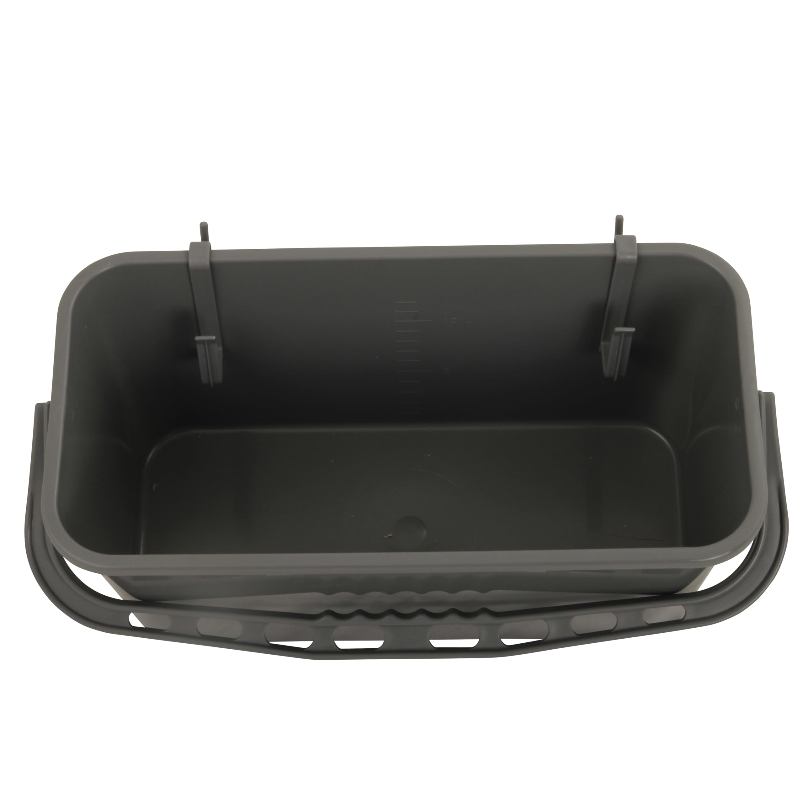 Fensterputzeimer 22 Liter – Rechteckiger Putzeimer mit Wischerhalterung, Geeignet für Einwascher bis 45 cm, Robuster Kunststoffeimer für Fensterreinigung
